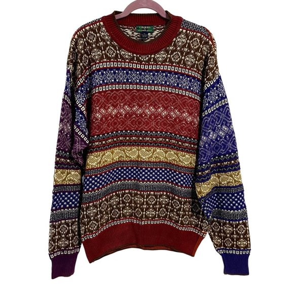 Colours by Alexander Julian Vintage Grandpa Style Sweater Size XL - Picture 1 of 8